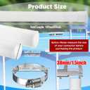 Saintrygo 2 Pack Thickened Pool Hose for Above Ground Pools 1.5 Inches Diameter 59 Inches Length Replacement Swimming Pool Pump Hose with 4 Pcs Clamps and 2 Replacement Adapter(White)