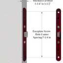 2 Point Bolt Mortise Lock Body,Pella Storm Door Lock Replacement,2-1/2" Handle PZ,Red