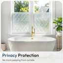 rabbitgoo Window Privacy Film, Decorative Privacy Window Film Sun Blocking, Frosted Glass Cling for Home Door, Non-Adhesive Static Cling Sticker Covering Heat Blocker, Clear, 23.6" x 78.7"