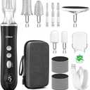 Litbear Electric Nail Drill File for Hand Feet Care, 15 Speed Professional Nail Grinder for Thick Toenails, Cordless Pedicure Manicure Set for Women Men Senior, Home Salon Use (Black)