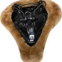 Yixasdw 11 * 11in, 12 * 12in 6 Colors Genuine Sheepskin Bicycle Seat Cover, Cushion Bicycle Seat Cover Sheepskin Cruiser with Sheepskin Bicycle Seat Cover/Pad Pure Wool Cushion