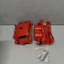 2Pcs Front/Rear Disc Brake Caliper Assembly w/Bracket for 2002-2006 Cadillac for 1999-2013 Chevrolet, for 1999-2013 GMC Sierra 1500, for 2003-2009 Hummer H2 S4728 (Red S4728, S4729)