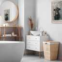 2 x Bathroom Picture Wall Decor A Powerful Bull Adorned With Spring Blooms OAK Wood cow canvas Wall Art, 8x10in , bathroom wall art Rustic Farm Animal Canvas Print Poster for Living Room Bedroom Home Decoration