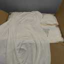 VEVOR 50 Pcs Flat-Front Chair Covers Polyester Spandex Chair Cover Stretch Slipcovers, Wedding, Holiday, Banquet, Party, Celebration, Dining, Beige