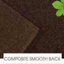 Joywell Linen Armrest Covers for Living Room Anti-Slip Sofa Arm Protector for Dogs, Cats, Armchair Slipcover for Recliner with 4 Pockets for TV Remote Control, Phone, Set of 2, Dark Brown