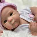 Gileutay 12 inch Full Body Silicone Baby Doll Girl Lifelike Reborn Baby Dolls Realistic Newborn Dolls that Look Like Real Life Babies