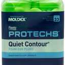 3 x Flents Protechs Foam Ear Plugs, 50 Pair for Sleeping, Snoring, Loud Noise, Traveling, Concerts, Construction, Studying, Work, Shooting, Contour to Ear, NRR 33, Noise Cancelling, Green, Made in the USA