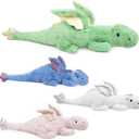 Trsnyl Green Dragon Stuffed Animal 2Lbs 27.5", Small Soft Dragon Plush Toy for Kids and Adults, Sturdy Fluffy Plushie Pillow for Comfort and Relaxation