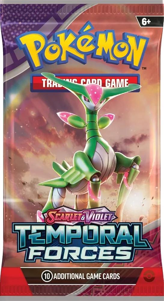 Pokemon, Trading Card Game Temporal Forces Scarlet & Violet Paper Assorted 10 Pc