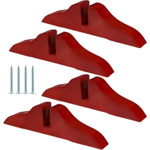 4pcs Folding Room Divider Stand, Folding Privacy Screen Holder Wooden Room Divider Stand with Screws, Heavy Duty Partition Feet for Home, Office, Hotel, (Red)