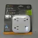 GE UltraPro 3-Outlet Surge Protector, Outlet Extendor with USB, Wall Tap, 1 USB-A, 1 USB-C, Adapter Spaced, for Home or Office, 900 Joules, Charging Station, White