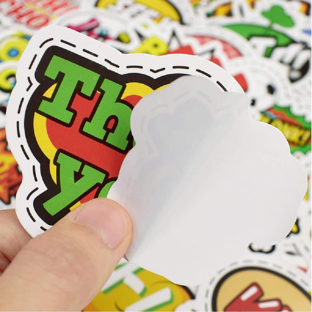 Top Stickers! Pack of 50 Onomatopoeia Text Stickers – Top Quality Sticker 