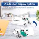 24 Pack Clear Plastic Name Plates for Desk 8.5 x 3 Acrylic Wall Name Plate Holder Desk Sign Frame for Table Display Blank Nameplate for Office Business Conference Meetingroom Student School Classroom