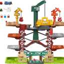 Thomas & Friends Trains & Cranes Super Tower, motorized train and track set for preschool kids ages 3 years and up 