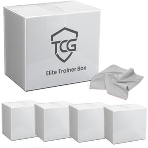 ETB Protector Case 5 Pack - 0.6mm PET ETB Display Case Compatible with Elite Trainer Box Includes Microfiber Cloth