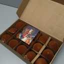 Brightown 15 Pcs Brown Velvet Christmas Balls, 3.15 Inch Velvet Ornaments for Christmas Tree, Christma Tree Flocked Ornaments Balls for Family Holiday Wedding Party Xmas Hanging Decoration