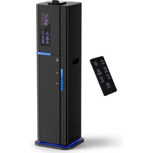 Humidifier Large Room, 2.64Gal/10L Ultrasonic Cool Mist Humidifiers for Bedroom, Covers 550ft, Top Fill, 24H Timer, 60H Runtime, 3 Mist Mode Quiet Humidifiers for Home, Office, Plant, Black