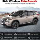 Canvcle Window Visors Rain Guards for 2021-2025 2026 Nissan Rogue Accessories, Outside-Mount Tape-On Side Window Wind Deflectors Vent Visors Shades Rainproof 4PCS