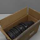 Macarrie 10 Pack Small Lamp Shade Barrel Fabric Lampshade Cover Clip on Table Floor Lamp Wall 3" x 6" x 5" Rustic Beige Linen Eyes Protected Appearance(Black and Gold)