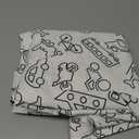 J-pinno Cars Airplane Ships Vehicle Boys Girls Cartoon Duvet Cover + Pillowcase Set, Zipper Closure, 100% Cotton, for Kids Crib Toddler Bedding Decoration Gift (Crib 47" X 59", Transport)