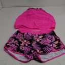 Women Tankini Swimsuits with Shorts - Two Piece Tummy Control Blouson Tankini with Two Pockets Bottom Bathing Suit (Medium, Pink Floral)