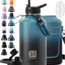 DYSANKY Insulated Water Bottle with Portable Carrier Bag for Outdoor 64 oz