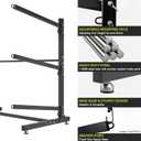 LotFun Kayak Storage Rack, Freestanding Heavy Duty Adjustable Kayak Stand Indoor Outdoor Storage Rack Garage, with Wheels and Foot Pad, for Kayaks, SUPs, Canoes, Surfboard(3 Levels)