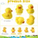 Kasyat 6 Pcs Yellow Duck Stuffed Animal Play Set, Mother with 5 Little Duck Plush, Stuffed Animals Plushie Soft Huggable Plush with Zipper Pouch Toy for Kids Nursery Birthday Gift Party Decor