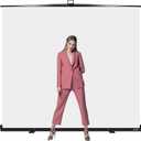 FUDESY 78.7 x 93in Large Collapsible White Backdrop Screen, Portable Retractable Pull Up Panel Wrinkle-Resistant Photo Background for Streaming, Video Conference, Photographic Studio