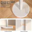 Yoobure Metal Coat Rack Freestanding with Marble Base, Coat Tree with 12 Hooks & Umbrella Holder, Coat Hanger Stand for Corner Entryway Bedroom Office, Heavy Duty Coat Rack Stand for Clothes Hats Bags (White)