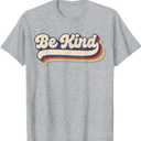 Be Kind Women Positive Inspirational Kindness Retro Vintage T-Shirt Small 2XL