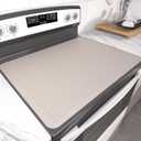 Stove Top Cover for Electric Stove- Range Covers for Electric Stove,Silicone XXL Dish Drying Mat, Glass Cooktop Covers, Flat RV Range top Mats (Taupe, 30"x21")