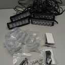 Nilight 24LED Emergency Strobe Traffic Advisor Light Bar 2 in 1 Amber White Dash Warning Safety Flashing Lights Front/Rear Windshield Construction Lights for Trucks Cars Plow Police Vehicles