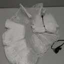 UNICRAFTALE 4 Yards White Ruffle Pleated Chiffon Trim 2 Layer Organza Lace Ribbon Double Organza Lace Trim Pleated Organza Lace Ribbons Trimmer Dress Bag Decoration Fabric for Dress Crafts Sewing