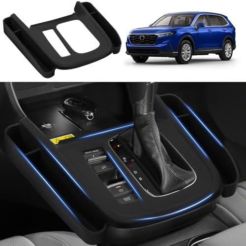 Autorder Silicone Center Console Organizer for 2023-2026 Honda CRV CR-V Accessories Seat Gap Storage Box Soft Gear Shift Panel Trim Cover