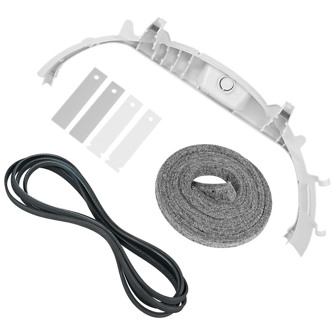 2025 New WE49X20697 WE3M26 Dryer Front Bearing kit by Puxyblue for G-E Hot-Point Dryer Includes WE3M26 Top Bearing WE9M30 Drum Felt WE12M29 Drive Belt WE1M1067 Bearing Slides WE1M504 Glide Slides