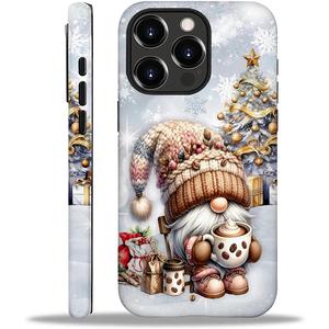Case Compatible with iPhone 16 Pro,Christmas Decorations-Santa Claus Hybrid 2-Layer Hard Shell+Silicone Double Protective Scratch-Resistant Shockproof Case for iPhone 16 Pro