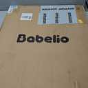 Babelio Baby Gate for Stairs, Kitchen & Doorways, No Bottom Bar| Easy Installation| One-Handed Operation| Auto-Close| Hardware Mount (Drill Needed) Safety Dog Gate (Black - B17, 34" H, 29-49" W-Wide)