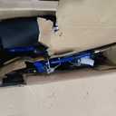 Drive Medical Blue Streak Lightweight Foldable Wheelchair - Enhanced Mobility Support - Durable Construction - Padded Comfort - Swing-Away Leg Rests - Desk Arms - Blue/Black - 20 Inch Seat