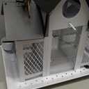 Solar Bird Feeders House for Outdoors Hanging, 7LBS Large Capacity Metal Wild Bird Feeder Squirrel Proof for Outside with Water Cup, Cardinal Birdfeeder Birdhouses Gift for Bird Lovers (White)