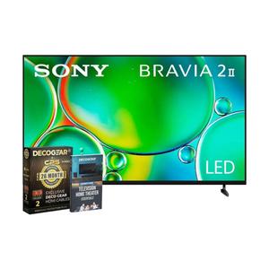 Sony K75S20M2 BRAVIA 2 II 75" 4K HDR Smart LED TV 2025 Bundle with CPS Exclusive 26 Month Protection, Wall Mount, 2X HDMI Cables, Surge Adapter & Deco Gear Complete Home Theater Beginner's Guidebook