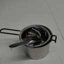 Double Boiler Pot Set, Stainless Steel Melting Pot with Silicone Spatula for Melting Chocolate, Soap, Wax, Candle Making (600ml and 1600ml)