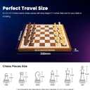 Chessnut Air Electronic Chess Board with AI Handcrafted Wooden Board, LED Indicators, Adaptive Difficulty, Full Piece Recognition Play Online on Major Chess Platforms