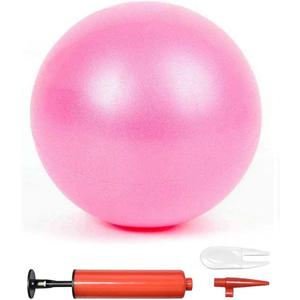 sailupxinyuan Mini Pilates 6 inch Exercise Ball for Yoga,Small Pilates Core Training and Physical Therapy, Improves Balance Home & Gym & Office with Pump(Pink)