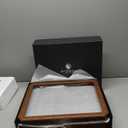 ROTHWELL 18-Slot Watch Case with Drawer  Luxury Watch Box for Men, Real Glass Top, Lockable, Display Case for Collections (Tan/Brown)