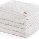 UGG Adalee Faux Fur Full/Queen Blanket for Bed, Soft Fuzzy Blanket, Warm Large Throw for Couch, Washable Full or Queen Bedding, Luxury Bedroom Decor, 90" x 90", Natural White