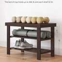 SONGMICS Shoe Rack Bench, 3-Tier Bamboo Shoe Storage Organizer, Entryway Bench, Holds Up to 286 lb, 11.3 x 27.6 x 17.8 Inches, for Entryway Bathroom Bedroom, Brown ULBS04Z