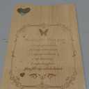 THETCHRY Mothers Day Gifts for Mom Decorative Cutting Board, Engraved Bamboo Board, Butterfly Mother Cutting Board Gift, Birthday Gifts for Mom from Daughter Son,11.8''L×7.8''W