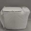 White Plastic Mini Trash Can, Toilet Cleaner Stick, Toilet Brush Holder, 36 Refills, 2-Gallon Trash Can with Pop-Out Lid, Suitable for Bathrooms and Small Toilets.