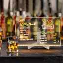 LED Note Board with 7 Colors Pen, 11.8" * 8" Acrylic Dry Erase Board with Light, 2026 LED Drawing Board with Adjustable Stand, Memo Message Dry Erase for Kids, Classroom, Home Decor, Office, Gifts